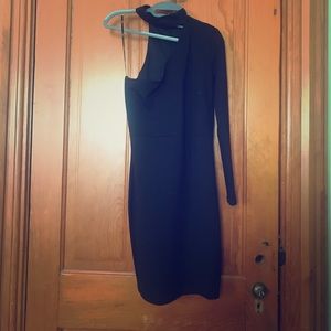 Lulus black one sleeved dress